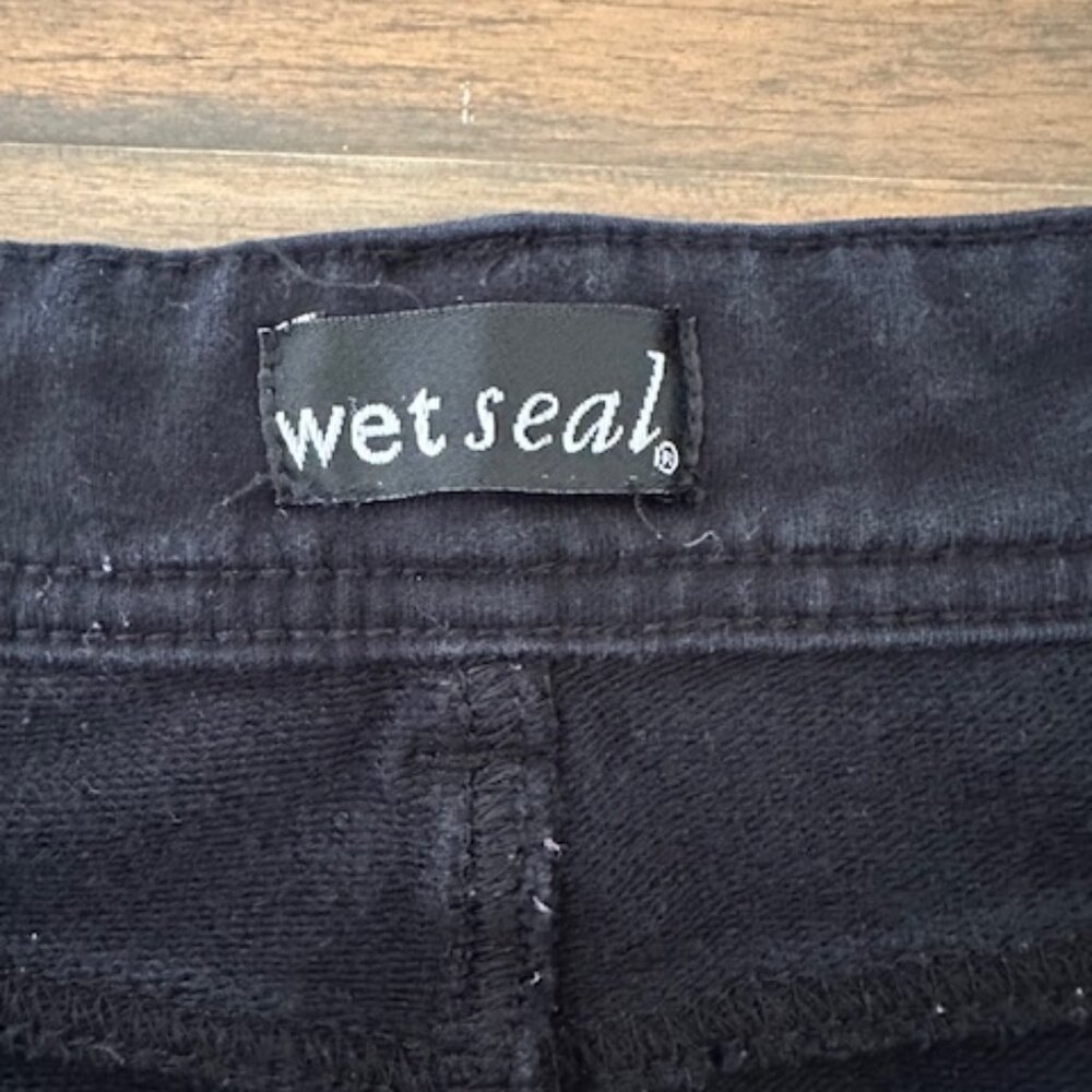 Wet Seal Black Jean Booty Shorts 8477 - Picture 3 of 6